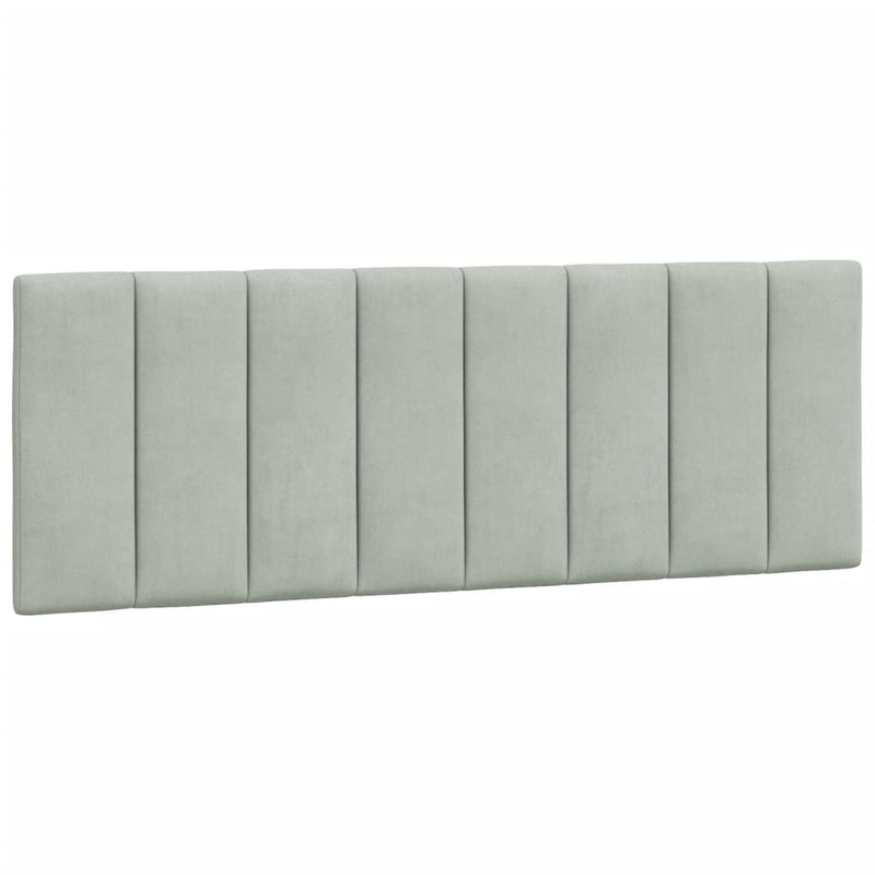 vidaXL világosszürke bársony fejtámla párna Hanko 120 cm