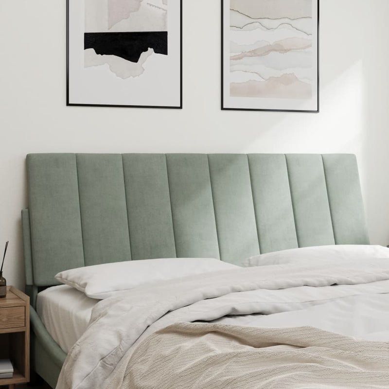 vidaXL világosszürke bársony fejtámla párna Hanko 120 cm