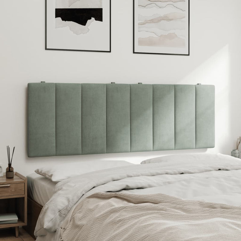 vidaXL világosszürke bársony fejtámla párna Hanko 120 cm