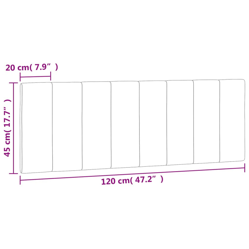 vidaXL világosszürke bársony fejtámla párna Hanko 120 cm