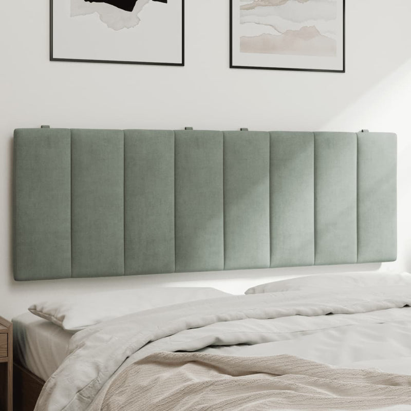 vidaXL világosszürke bársony fejtámla párna Hanko 120 cm