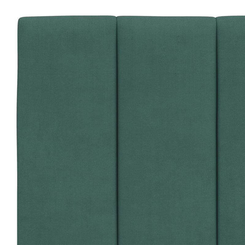 vidaXL sötétzöld bársony fejtámla párna Hanko 120 cm