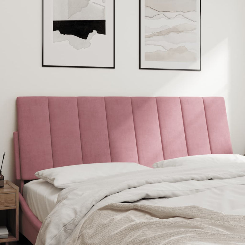 vidaXL rózsaszín bársony fejtámla párna Hanko 120 cm