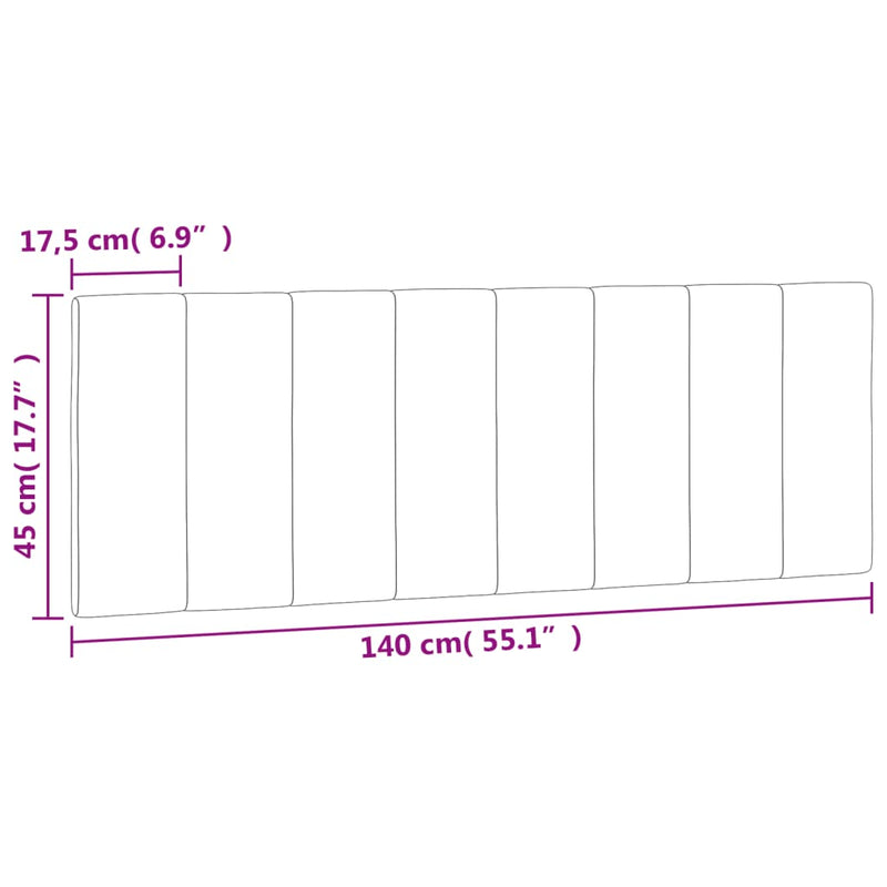vidaXL világosszürke bársony fejtámla párna Hanko 140 cm