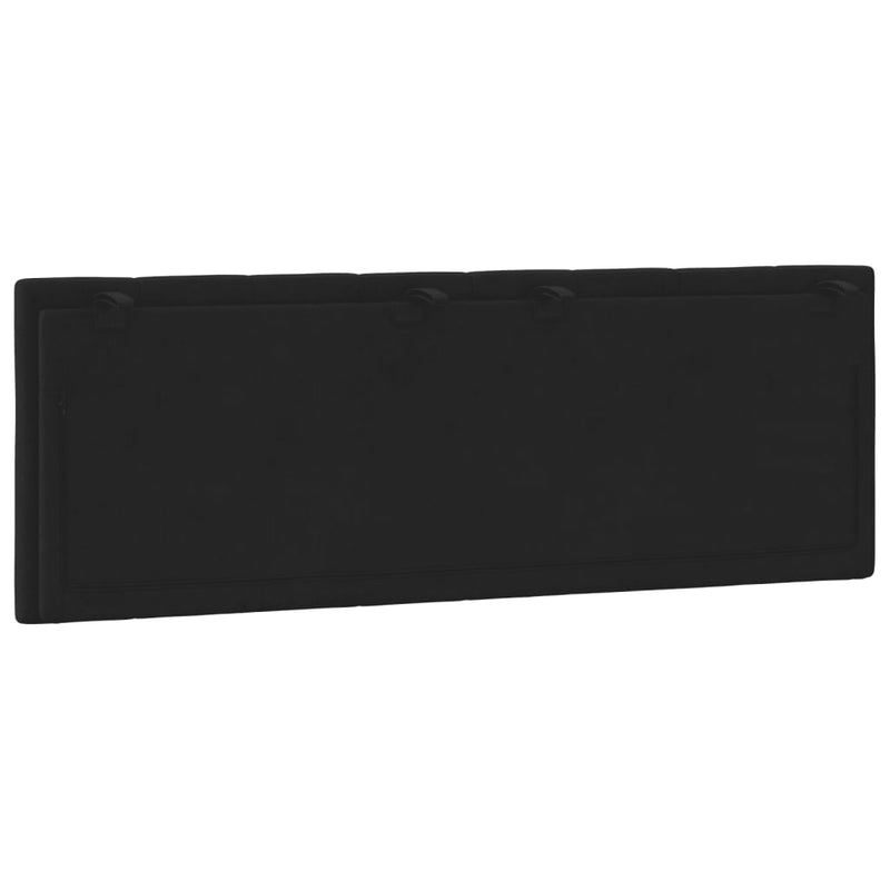 vidaXL fekete bársony fejtámla párna Hanko 140 cm
