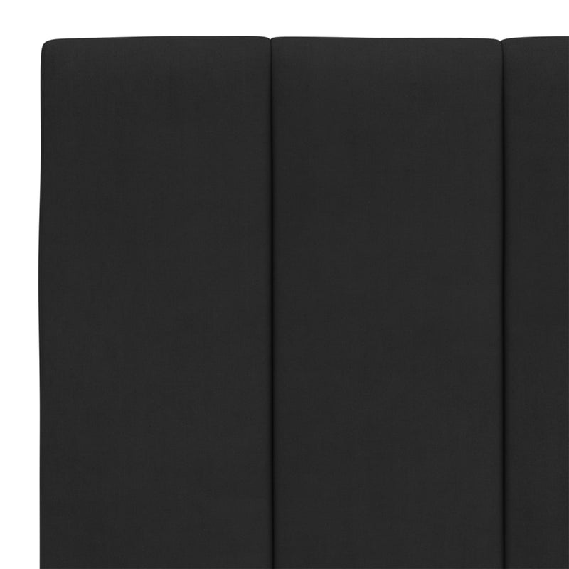 vidaXL fekete bársony fejtámla párna Hanko 140 cm