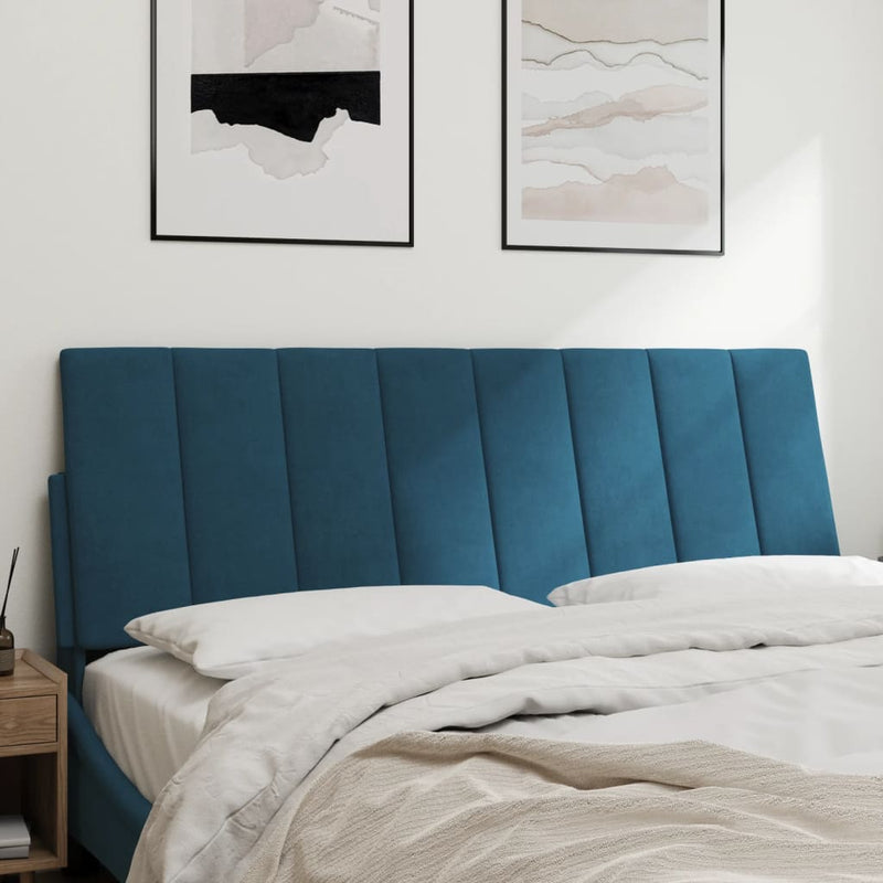 vidaXL kék bársony fejtámla párna Hanko 140 cm