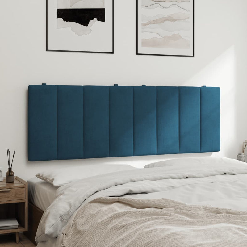 vidaXL kék bársony fejtámla párna Hanko 140 cm