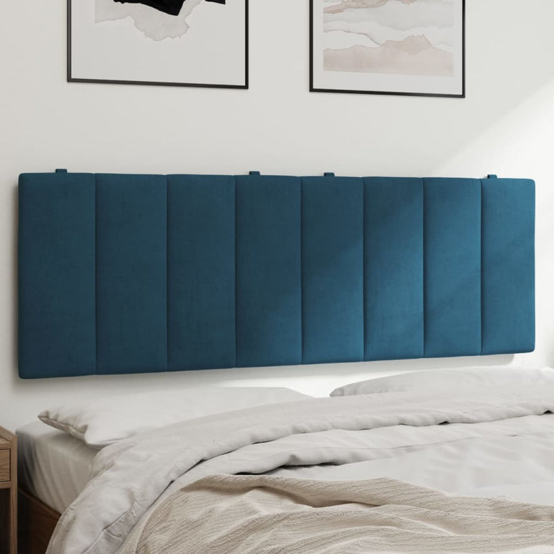 vidaXL kék bársony fejtámla párna Hanko 140 cm