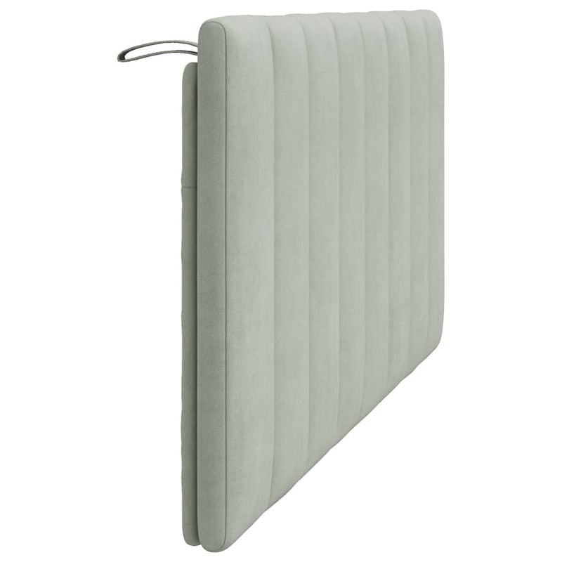 vidaXL világosszürke bársony fejtámla párna Hanko 160 cm
