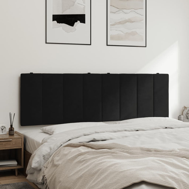 vidaXL fekete bársony fejtámla párna Hanko 160 cm