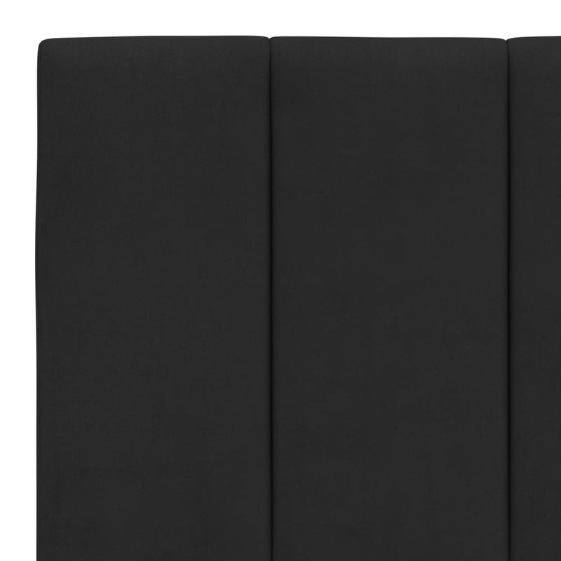 vidaXL fekete bársony fejtámla párna Hanko 160 cm