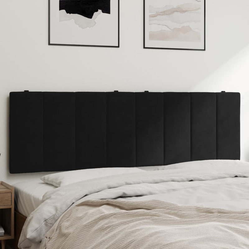 vidaXL fekete bársony fejtámla párna Hanko 160 cm