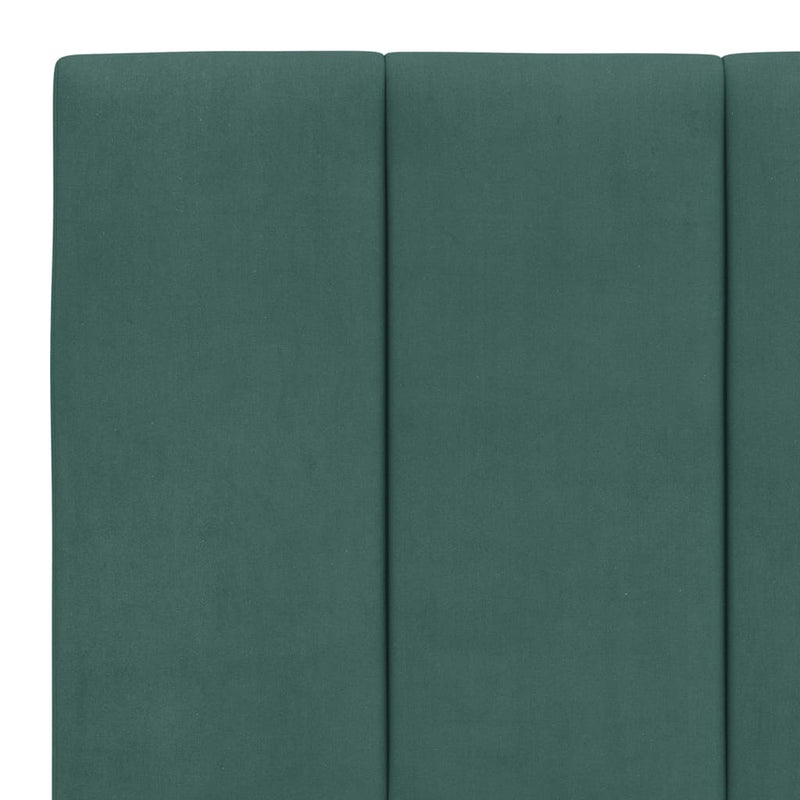 vidaXL sötétzöld bársony fejtámla párna Hanko 160 cm