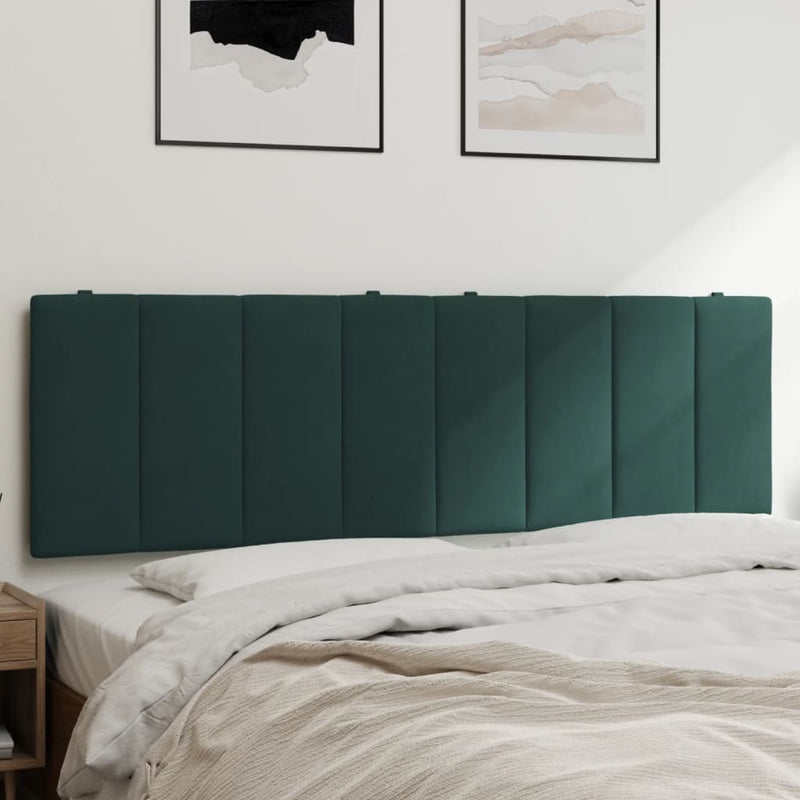 vidaXL sötétzöld bársony fejtámla párna Hanko 160 cm