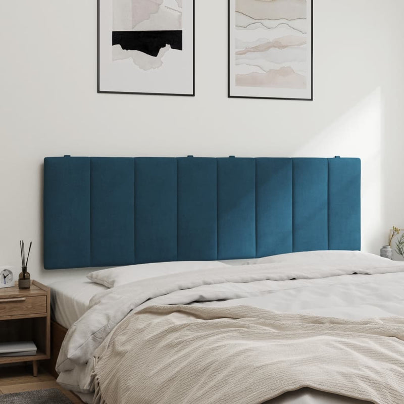 vidaXL kék bársony fejtámla párna Hanko 160 cm