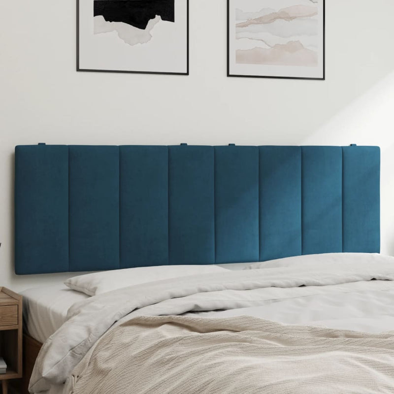 vidaXL kék bársony fejtámla párna Hanko 160 cm