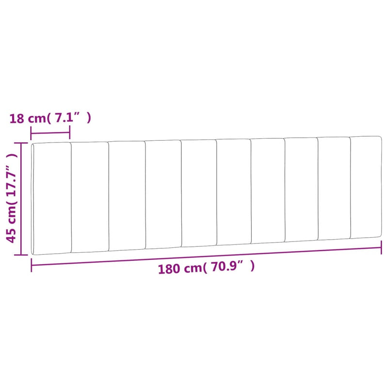vidaXL sötétszürke bársony fejtámla párna 180 cm