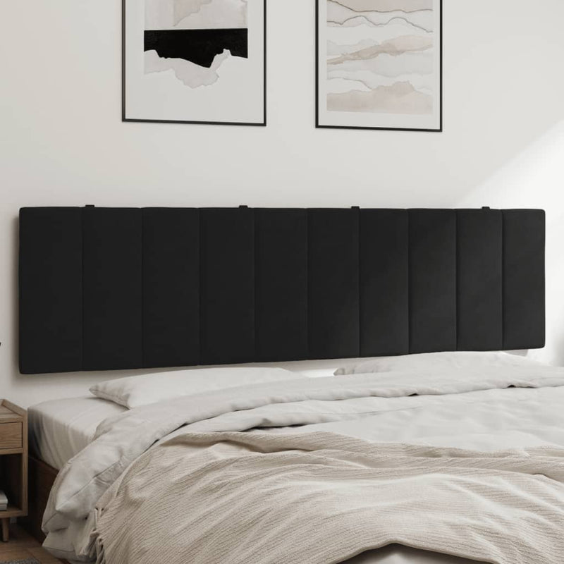 vidaXL fekete bársony fejtámla párna Hanko 180 cm