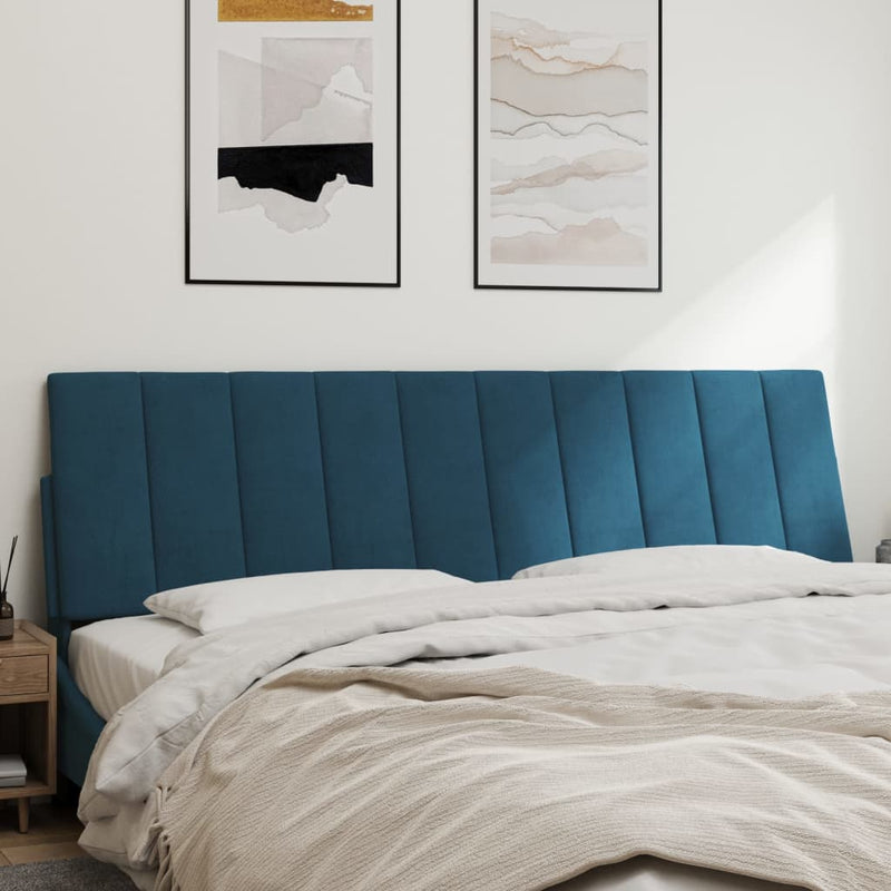 vidaXL kék bársony fejtámla párna Hanko 180 cm