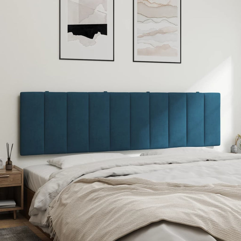 vidaXL kék bársony fejtámla párna Hanko 180 cm