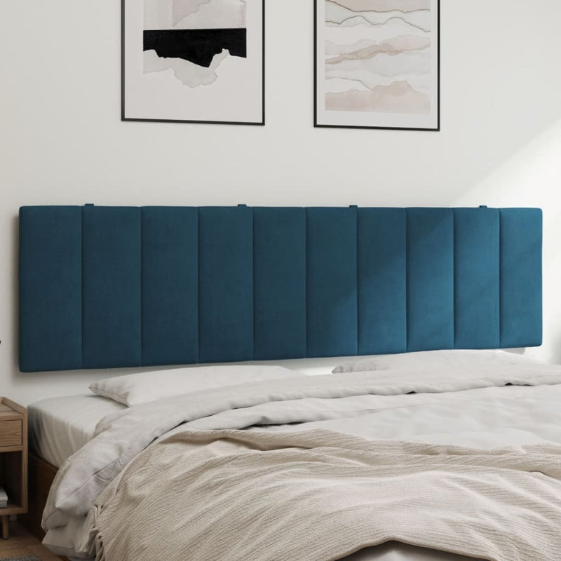 vidaXL kék bársony fejtámla párna Hanko 180 cm