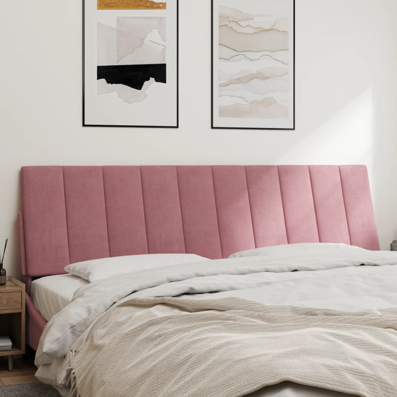 vidaXL rózsaszín bársony fejtámla párna Hanko 180 cm