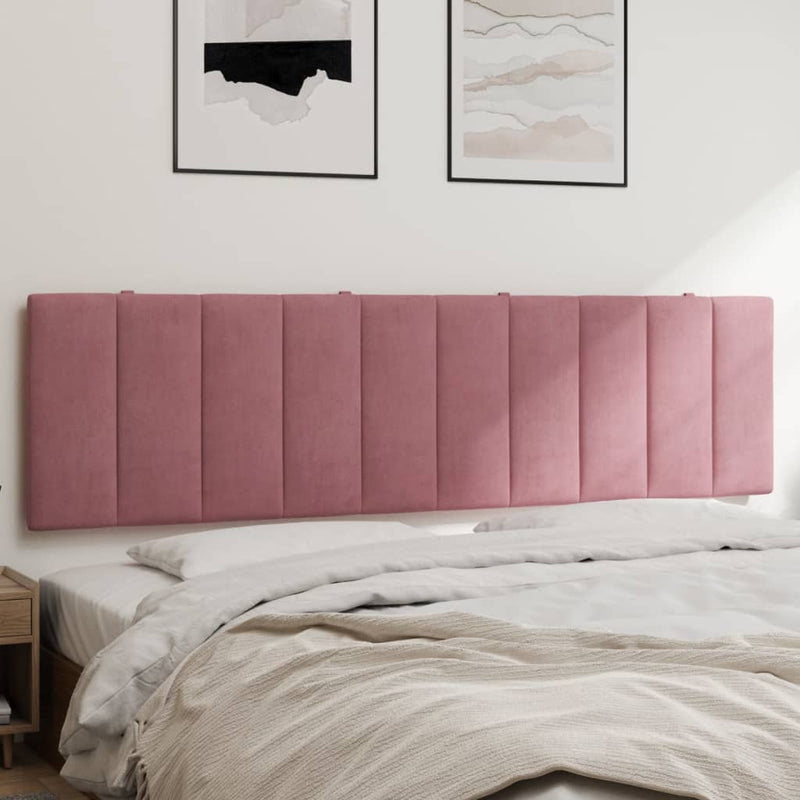 vidaXL rózsaszín bársony fejtámla párna Hanko 180 cm