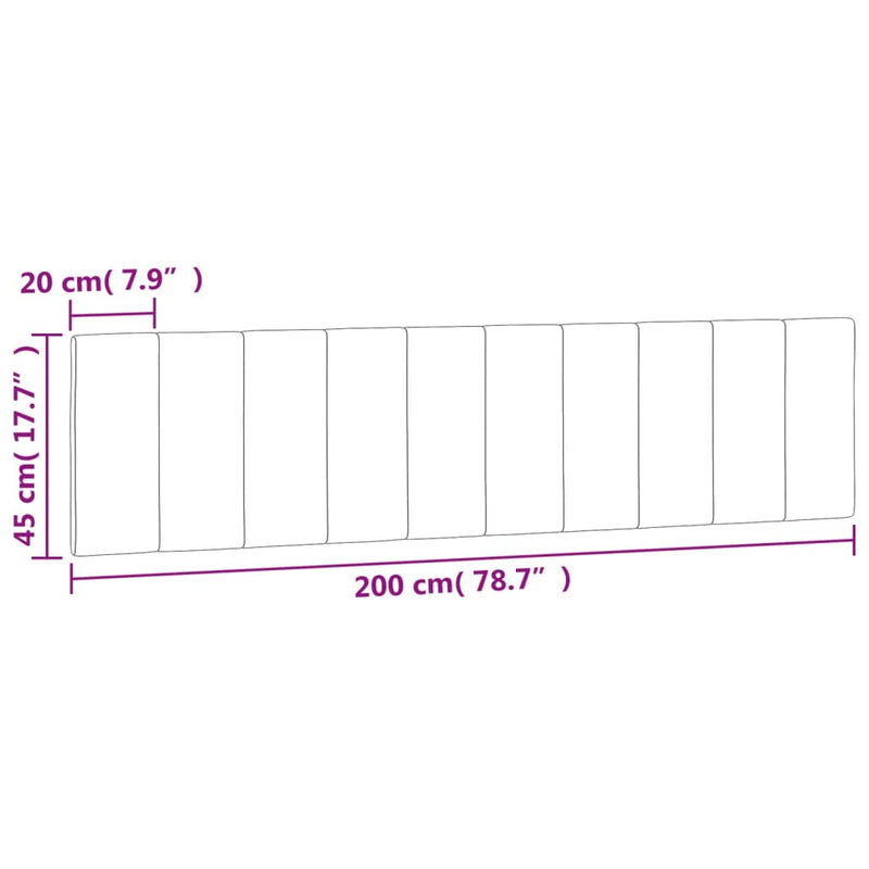vidaXL rózsaszín bársony fejtámla párna 200 cm