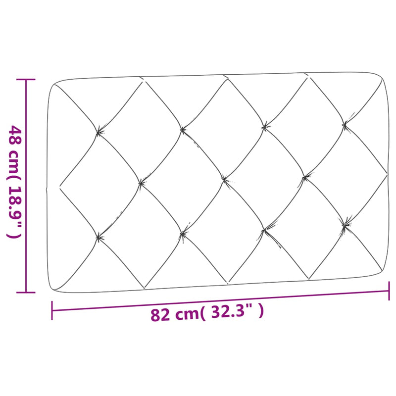 vidaXL világosszürke bársony fejtámla párna 80 cm