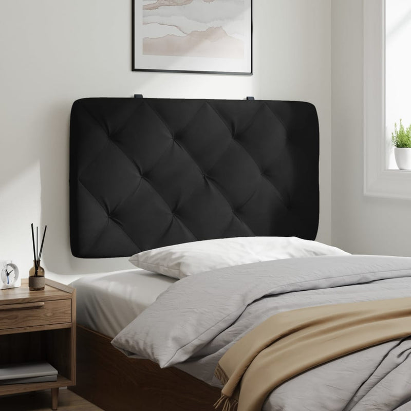 vidaXL fekete bársony fejtámla párna 80 cm