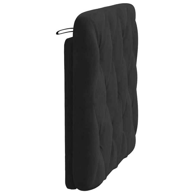 vidaXL fekete bársony fejtámla párna 80 cm