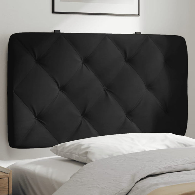 vidaXL fekete bársony fejtámla párna 80 cm