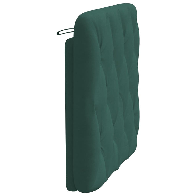 vidaXL sötétzöld bársony fejtámla párna 80 cm