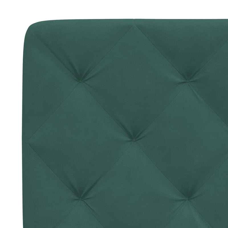 vidaXL sötétzöld bársony fejtámla párna 80 cm