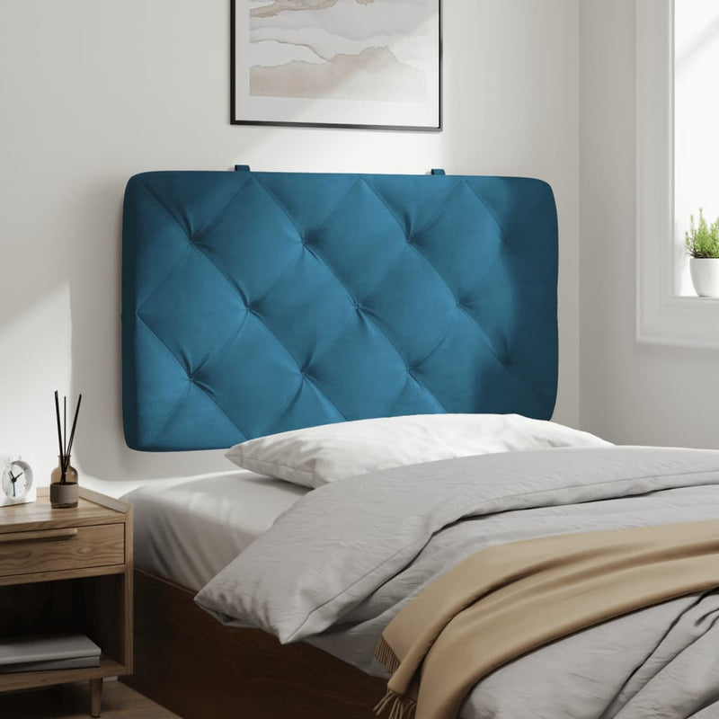 vidaXL kék bársony fejtámla párna 80 cm