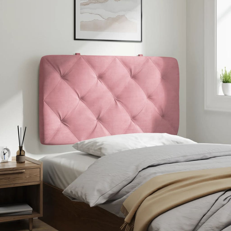 vidaXL rózsaszín bársony fejtámla párna 80 cm