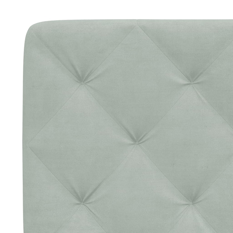 vidaXL világosszürke bársony fejtámla párna 90 cm