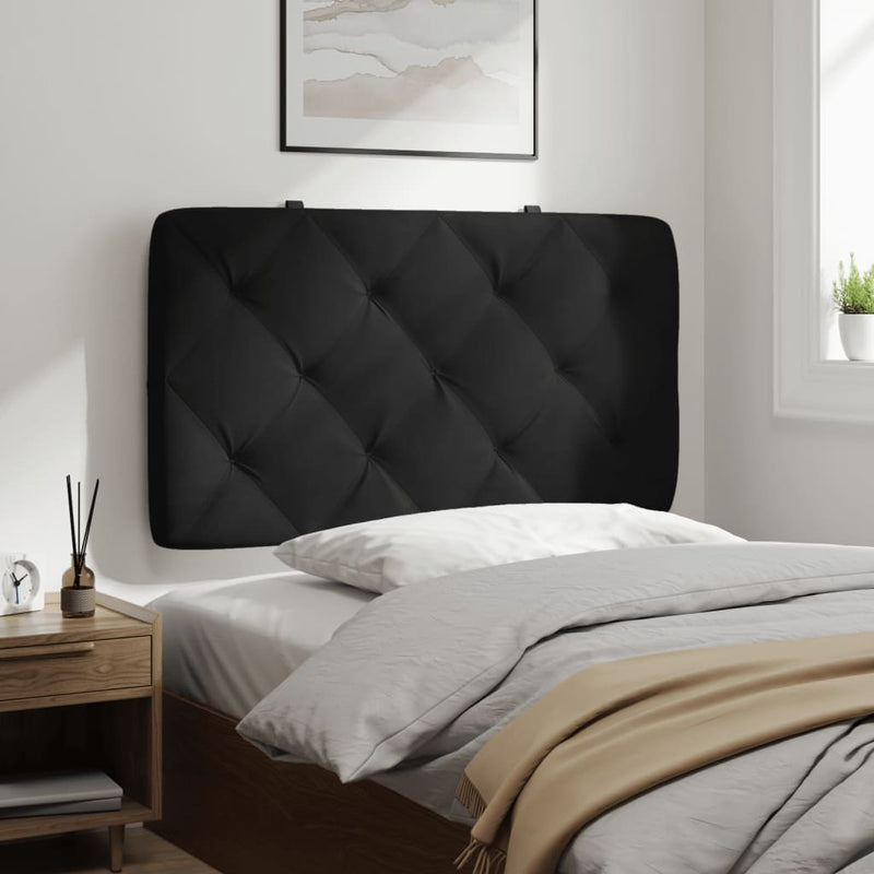 vidaXL fekete bársony fejtámla párna 90 cm