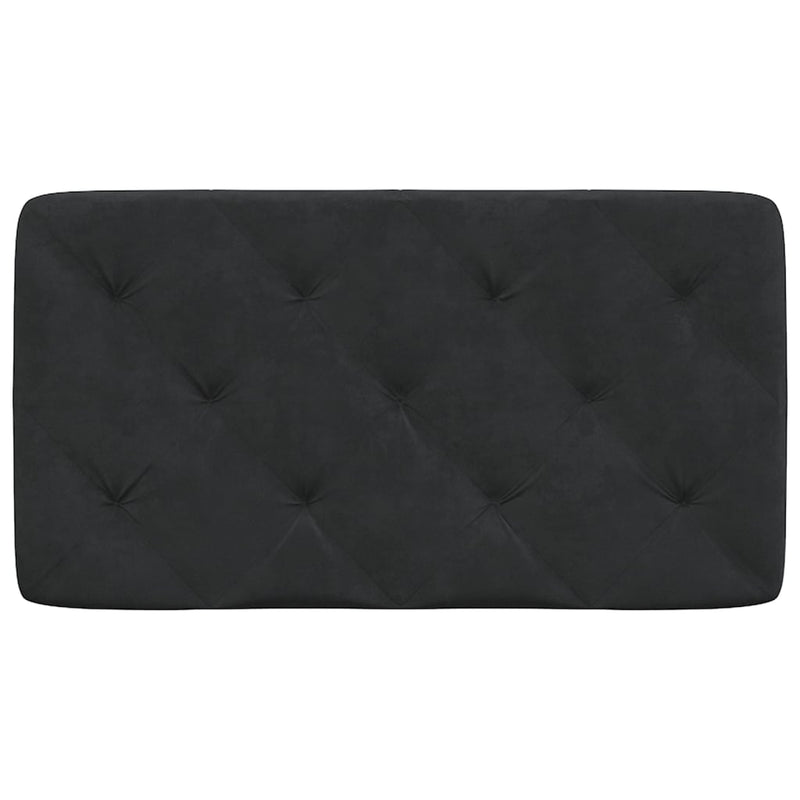 vidaXL fekete bársony fejtámla párna 90 cm