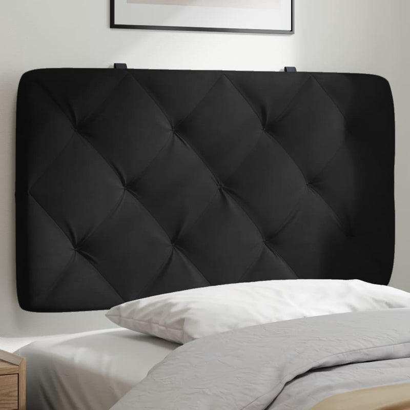 vidaXL fekete bársony fejtámla párna 90 cm