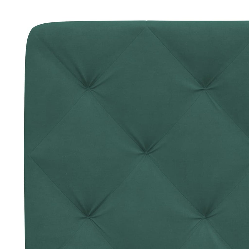 vidaXL sötétzöld bársony fejtámla párna 90 cm