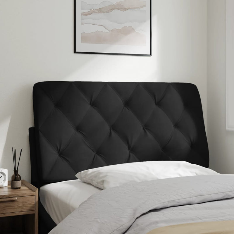 vidaXL fekete bársony fejtámla párna 100 cm
