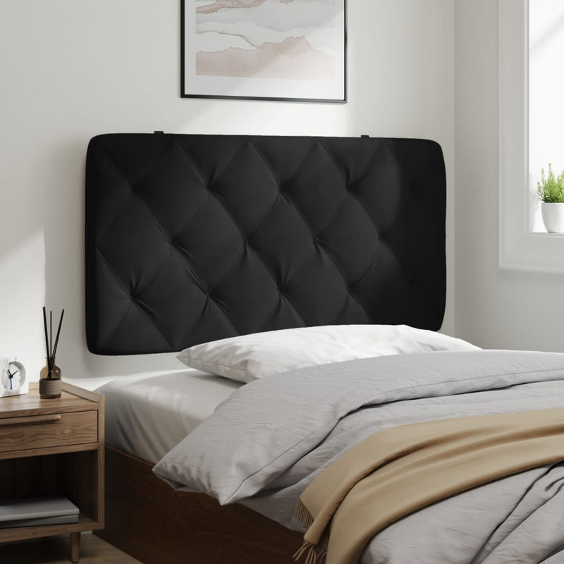 vidaXL fekete bársony fejtámla párna 100 cm