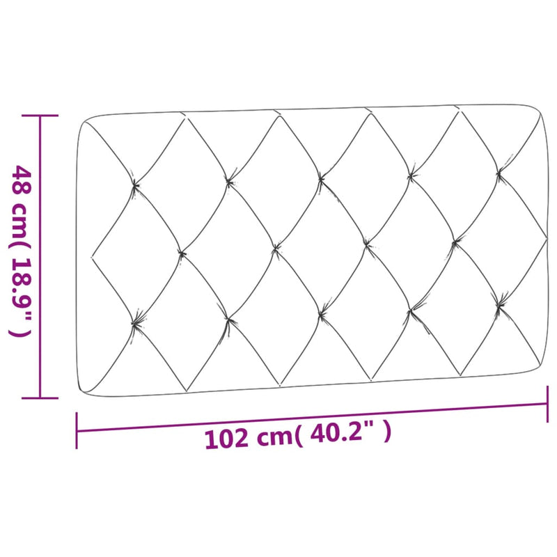 vidaXL kék bársony fejtámla párna 100 cm
