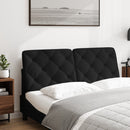vidaXL fekete bársony fejtámla párna 120 cm