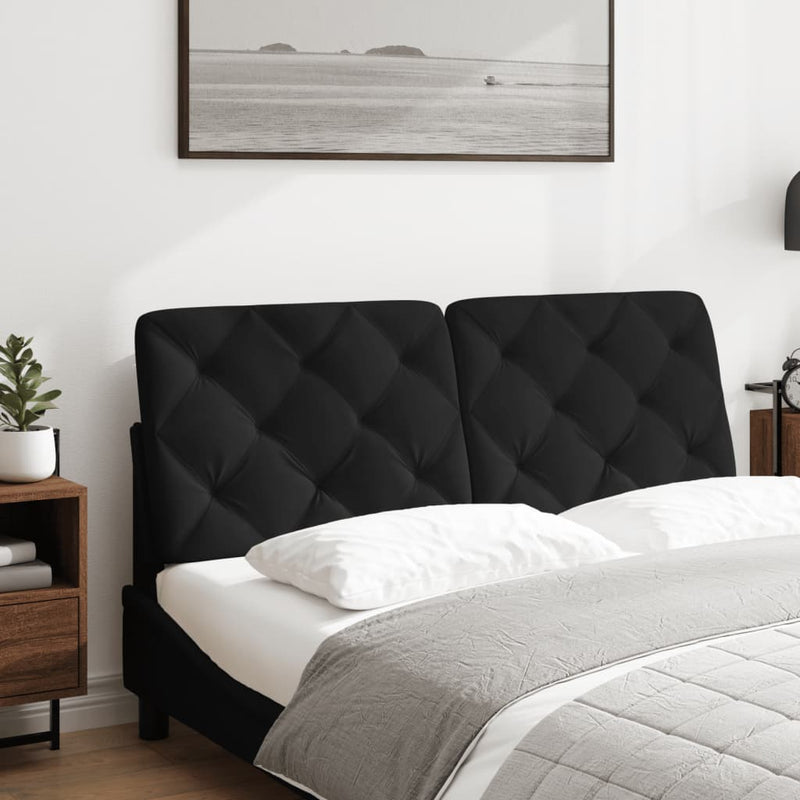 vidaXL fekete bársony fejtámla párna 120 cm