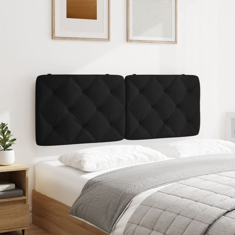 vidaXL fekete bársony fejtámla párna 120 cm