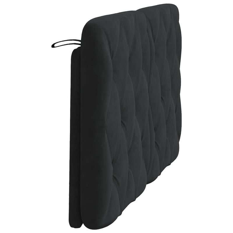 vidaXL fekete bársony fejtámla párna 120 cm