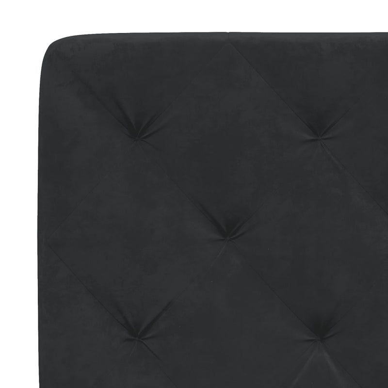 vidaXL fekete bársony fejtámla párna 120 cm